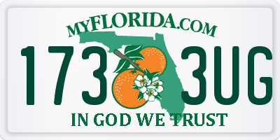 FL license plate 1733UG