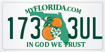 FL license plate 1733UL