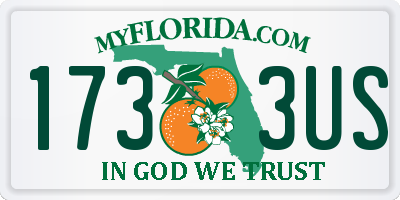 FL license plate 1733US