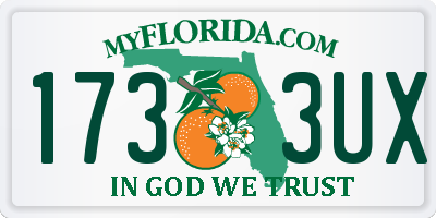 FL license plate 1733UX