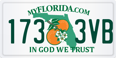 FL license plate 1733VB