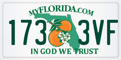 FL license plate 1733VF