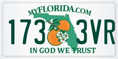 FL license plate 1733VR