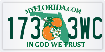 FL license plate 1733WC