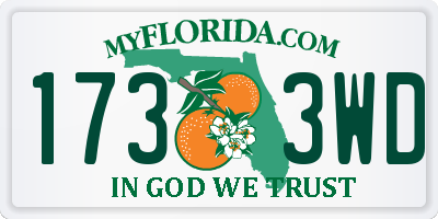 FL license plate 1733WD