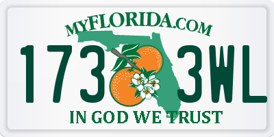 FL license plate 1733WL