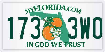 FL license plate 1733WO