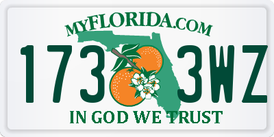 FL license plate 1733WZ