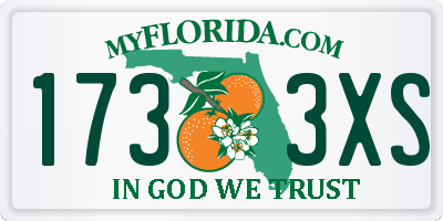 FL license plate 1733XS