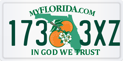 FL license plate 1733XZ