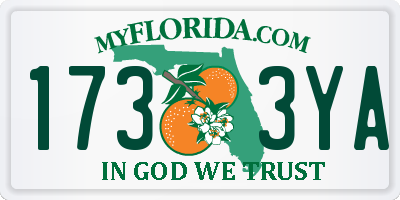 FL license plate 1733YA