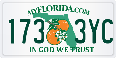 FL license plate 1733YC