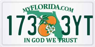 FL license plate 1733YT