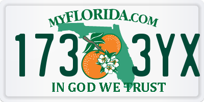 FL license plate 1733YX