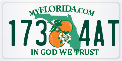 FL license plate 1734AT