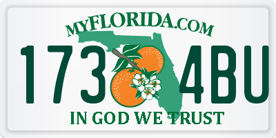 FL license plate 1734BU
