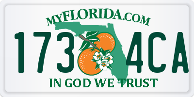 FL license plate 1734CA