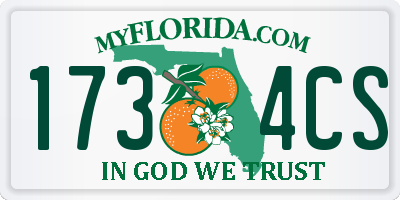 FL license plate 1734CS