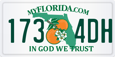 FL license plate 1734DH