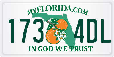 FL license plate 1734DL