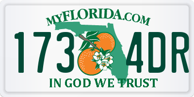FL license plate 1734DR