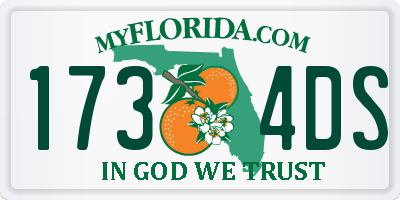 FL license plate 1734DS