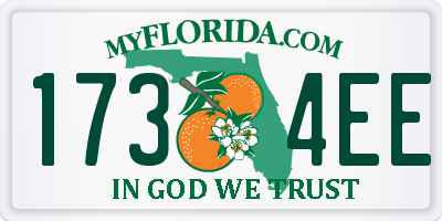 FL license plate 1734EE