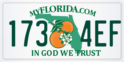 FL license plate 1734EF