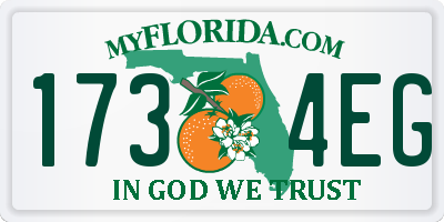 FL license plate 1734EG