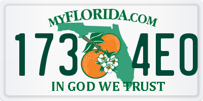 FL license plate 1734EO