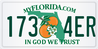 FL license plate 1734ER