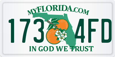 FL license plate 1734FD