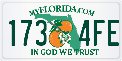 FL license plate 1734FE