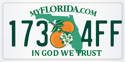 FL license plate 1734FF