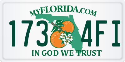 FL license plate 1734FI