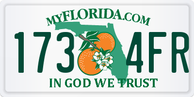 FL license plate 1734FR