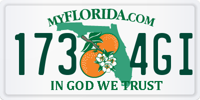 FL license plate 1734GI