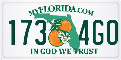 FL license plate 1734GO