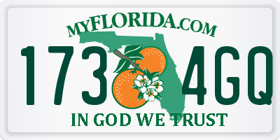 FL license plate 1734GQ