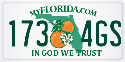FL license plate 1734GS