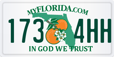 FL license plate 1734HH