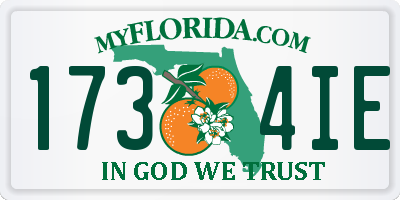 FL license plate 1734IE