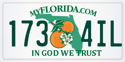 FL license plate 1734IL