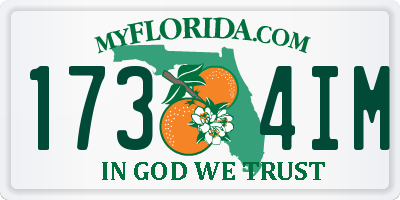 FL license plate 1734IM