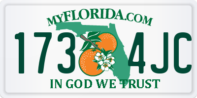 FL license plate 1734JC