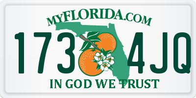 FL license plate 1734JQ
