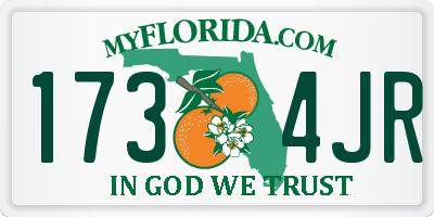 FL license plate 1734JR