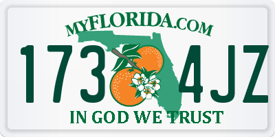 FL license plate 1734JZ