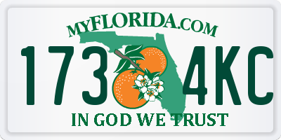 FL license plate 1734KC