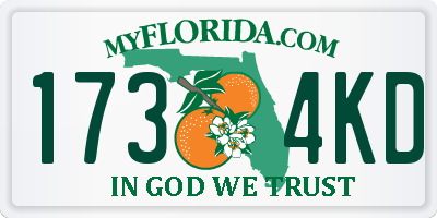 FL license plate 1734KD